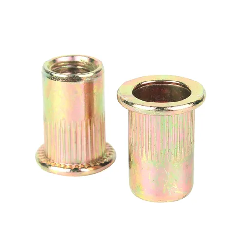 Vista 2 de Tuercas remachables Instockbolts de 1/2"-13, inserto roscado de acero al carbono galvanizado en zinc, 10 piezas