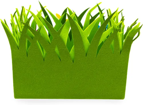 Vista 6 de Juego de 2 centros de mesa decorativos de fieltro de Pascua con flores de primavera y mariposas