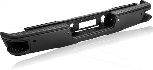 Vista 6 de Ensamble de parachoques trasero compatible con Chevy Silverado/GMC Sierra 2014-2018 1500 CON AGUJERO PARA SENSOR, acero carbono, textura negro