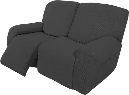 Vista 29 de Easy-Going Funda Elástica para Sofá Reclinable Cobertor de Sofá 4 Piezas Protector de Muebles Sofá Suave con Fondo Elástico Poliéster Spandex Tela