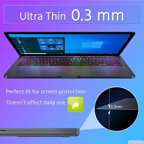 Vista 4 de Protector de pantalla de vidrio templado de 15.6 pulgadas para HP Laptop 15.6, Dell 15, Lenovo V15/IdeaPad 15.6, Acer Aspire 15.6, ASUS VivoBook