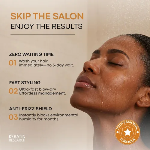 Vista 6 de Gold Label - Tratamiento capilar profesional con queratina brasileña, fórmula súper mejorada específicamente diseñada para tipos de cabello grueso