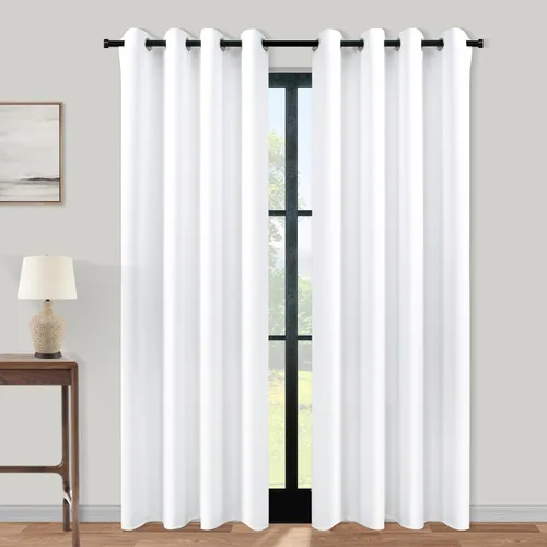 Vista 98 de KOUFALL Cortinas de Baño Aqua para Ventana, Juego de 2 Paneles Decoración Costera Cortinas Cortas Opacas para Ventana Pequeña de Cocina Puerta
