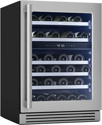 Vista 6 de Zephyr Presrv - Refrigerador delgado de vino y bebidas de 15 pulgadas, zona única bajo encimera, mini enfriador de vino estrecho, pequeño gabinete