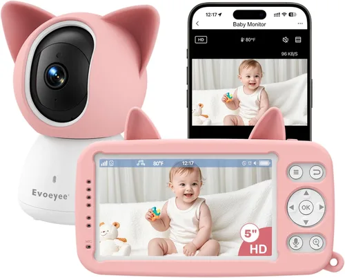 Vista 10 de Monitor inteligente para bebés con cámara PTZ FHD 1080P, pantalla Azul