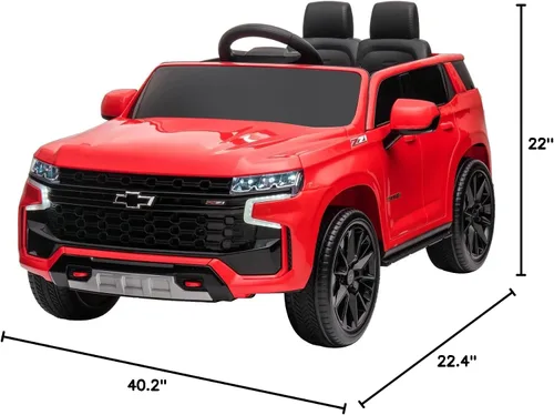Vista 17 de DAKOTT Chevy Tahoe SUV eléctrico con batería para niños, con potentes motores duales y batería grande, control remoto parental, suspensión