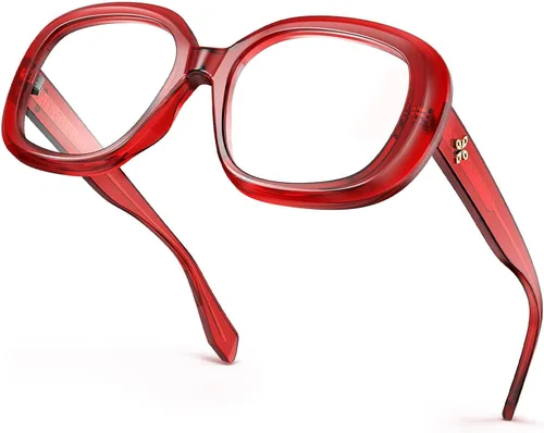 Vista 10 de VISOONE Chunky Oversized Blue Light Blocking Glasses for Women Men Lavinia
