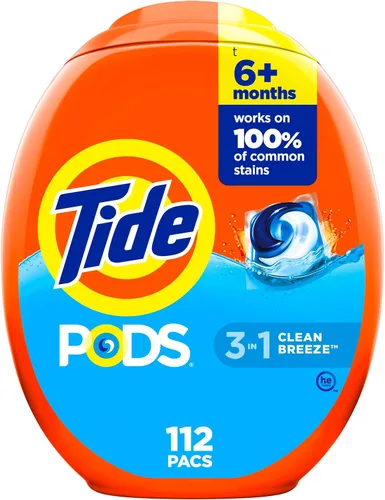 Vista 32 de Tide PODS detergente para ropa en cápsulas, removedor de manchas 3 en 1, combatiente de olores, protector de color, 42 unidades, compatible con HE