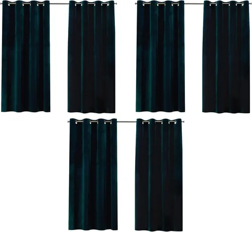 Vista 9 de Cortinas exclusivas para el hogar, de terciopelo, pesadas, para ventanas, paneles pares Blush