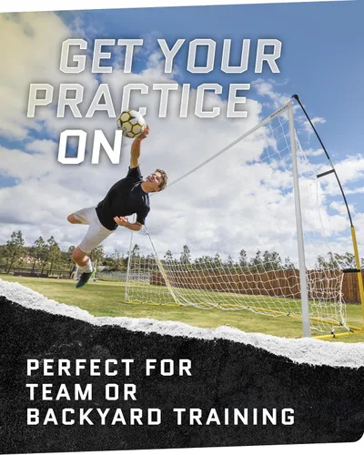 Vista 9 de Portería de fútbol SKLZ Quickster - Portería portátil para el patio trasero y el campo - Marco resistente Tension-Tite y red de 2 capas de calibre