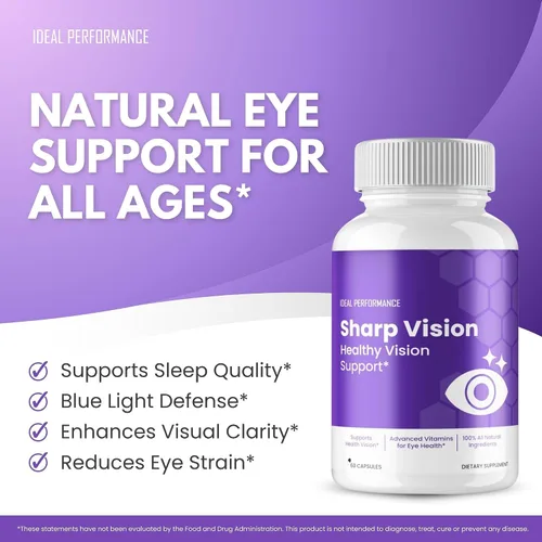 Vista 6 de Sharp Vision Cápsulas de suplemento para ojos, suplemento Sharp Vision para píldoras de apoyo a la salud ocular, máxima fuerza, todo natural
