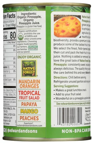 Vista 3 de Native Forest Rebanadas de piña orgánicas, 15 oz
