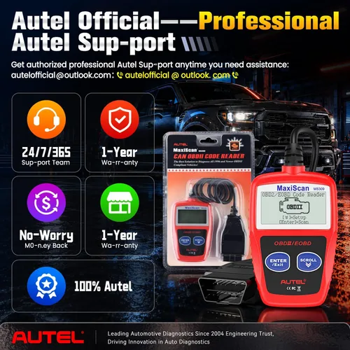 Vista 9 de Autel OBD2 Escáner MS309 Universal para Coche, Lector de Códigos de Fallas del Motor, Comprueba la Luz de Verificación del Motor y el Estado