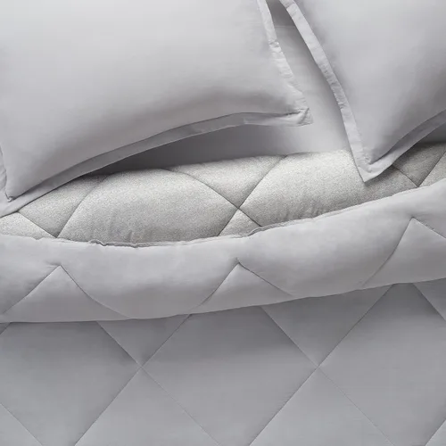 Vista 4 de Serta Juego de edredón reversible de 2 piezas con fundas de almohada para todas las estaciones, tamaño individual/individual XL, microchip