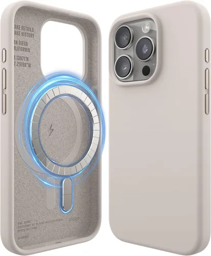 Vista 30 de elago - Carcasa magnética de silicona para iPhone 15, color negro Compatible con MagSafe, imanes integrados, silicona de agarre suave, a prueba