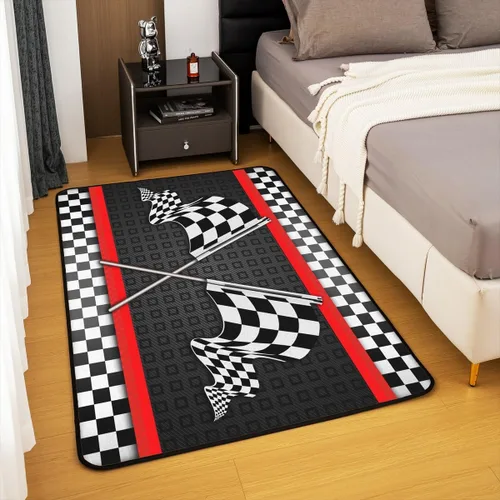 Vista 4 de Alfombra de Juego de Autos de Carreras para Niños, Alfombras de Juego para Niños, Alfombra de Sala de Juegos para Niños con Respaldo de Goma