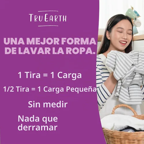 Vista 6 de Tru Earth Hojas compactas de detergente seco para ropa – hasta 768 cargas (384 unidades) – Sin parabenos – Detergente sin líquido original
