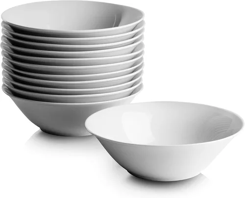 Vista 10 de 10 Strawberry Street 7" Catering Coupe - Cuenco para cereales, juego de 12, color blanco