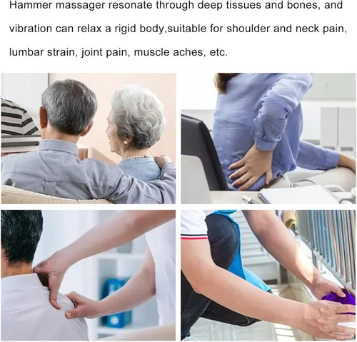Vista 2 de NICHOY Masaje Trigger Point Back Muscle Percusión Madera, herramienta quiropráctica de martillo de columna vertebral, adecuado para dolor
