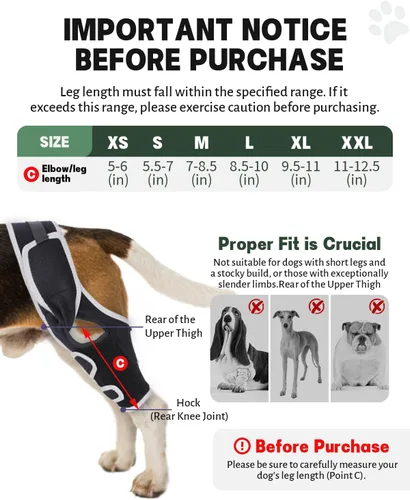 Vista 9 de Dog Knee Brace for Torn Acl Hind Leg, Relieves Ligament Injury and Joint Pain, Adjustable Leg Support Bracket for Warmth and Support, Universal Dog