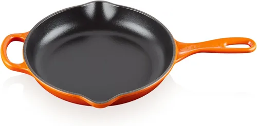 Vista 10 de Le Creuset Sartén de Hierro Fundido Esmaltado Signature con Mango de Hierro, 6.33", Cerise