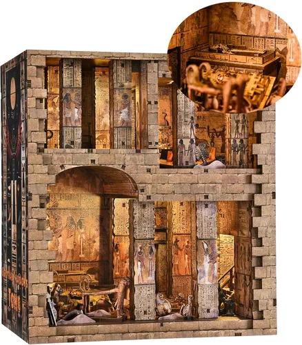 Vista 17 de fifijoy Kit de Rincón de Libros - Kit de Casa en Miniatura DIY para Adultos, Kit de Construcción de Casa Pequeña Cafetería Retro de los años 50