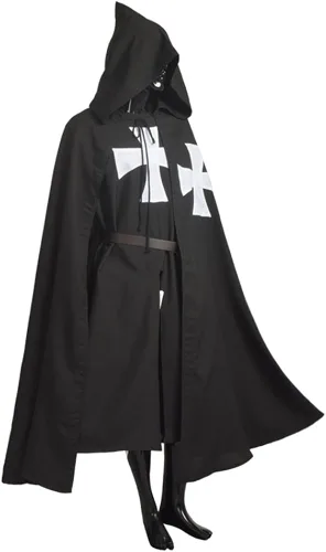 Vista 3 de BLESSUME Conjunto de traje de cosplay medieval de la túnica del caballero