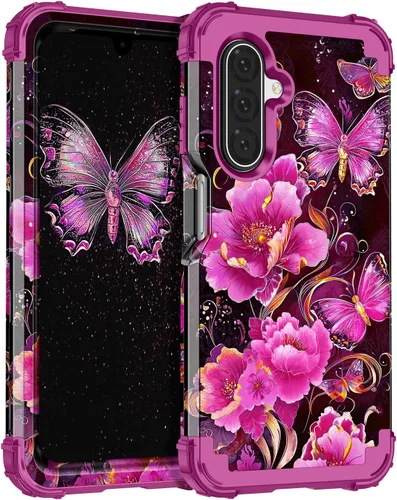 Vista 80 de Miqala Funda para Galaxy A14 5G, que brilla en la oscuridad, tres capas, resistente, a prueba de golpes, protección completa, parachoques
