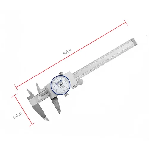 Vista 3 de Fowler, 52-008-706-0, calibre dial de acero inoxidable resistente a golpes, rango de medición 0 a 6 pulgadas, intervalo de graduación 0,001