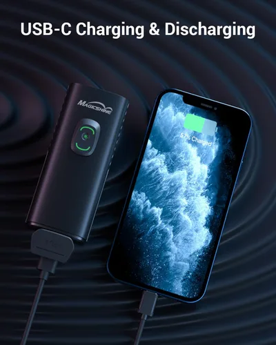 Vista 7 de MagicShine Luz de bicicleta RAY 1600B/RAY 2600B, USB-C carga rápida IPX6 impermeable, equipada con dos faros LED de alta potencia para bicicleta