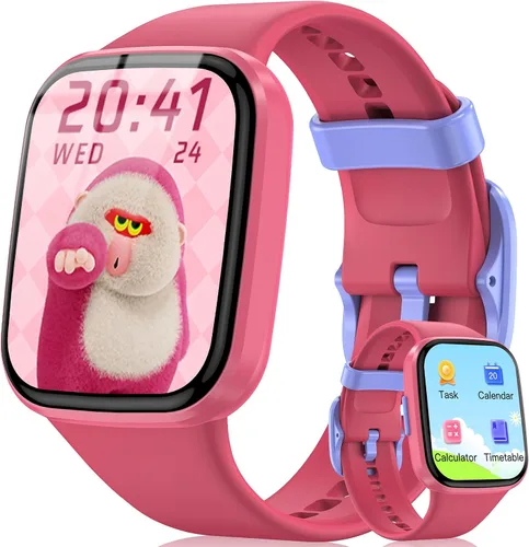 Vista 9 de Reloj inteligente para niños, no necesita aplicación/teléfono, pantalla táctil HD, rastreador de actividad física con frecuencia cardíaca, monitor