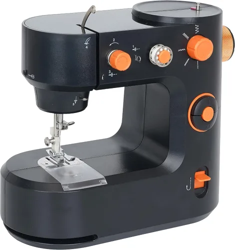Vista 2 de Máquinas de coser pequeñas, máquina de coser portátil para principiantes con 12 puntadas integradas y costura inversa, máquina de reparación