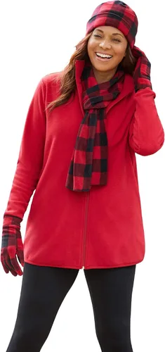 Vista 5 de Chaqueta de forro polar con cremallera frontal para mujer