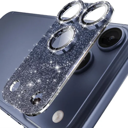 Vista 7 de YWXTW Protector de lente de cámara de vidrio templado para iPhone 14 Pro Max, protección de cobertura completa 3D, tecnología de círculo nocturno