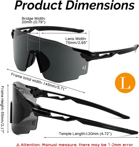 Vista 6 de FEISEDY Gafas de sol deportivas sin montura para hombres y mujeres Tr90 Marco para ciclismo Pesca Correr B0116