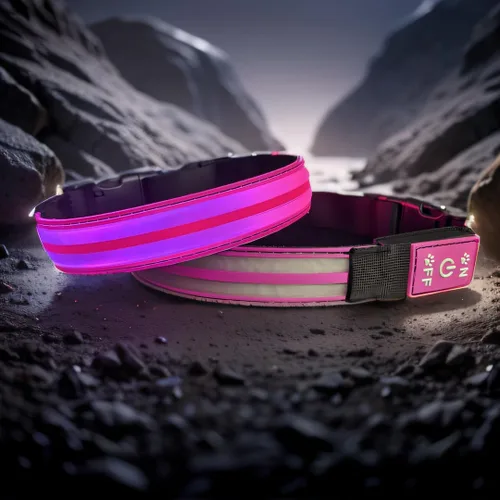 Vista 11 de Collar LED para perro, 15 modos de luz, USB-C recargable, silicona ajustable, varios colores (negro, S (7.87-11.8 pulgadas)