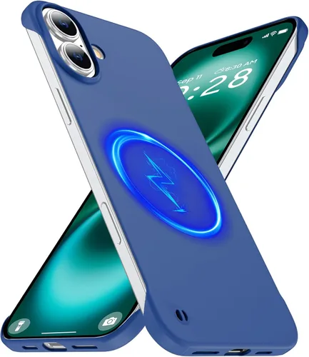 Vista 14 de GRECAZO Funda magnética delgada para iPhone 15 Plus de 6.7 pulgadas (2023), ultrafina, ligera, duradera, sin marco, mate, rígida, MagSafe con anillo