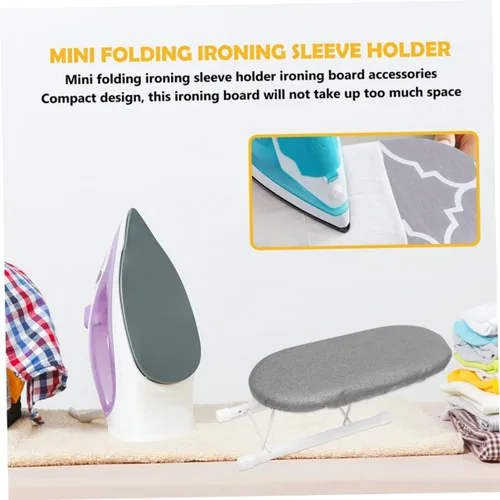 Vista 4 de Cómoda tabla de planchar, mini estante de planchado, taburete plegable para el hogar, fácil de limpiar