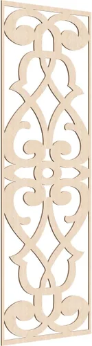 Vista 118 de 9 3/8"W x 24 3/8"H x 1/4"T Bellaire Decorativos Paneles de pared de madera calado, abedul