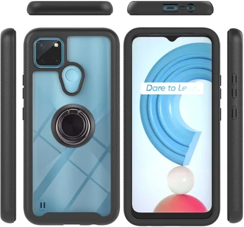 Vista 57 de Funda compatible con Xiaomi Poco X3 NFC, compatible con Xiaomi Poco X3 Pro/Poco X3 Ring Stand 3 en 1, color negro