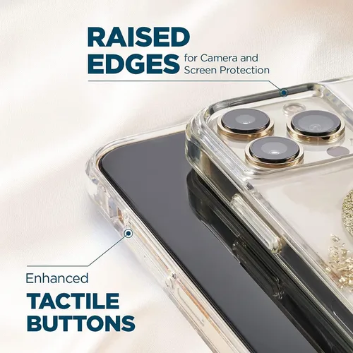 Vista 4 de Case-Mate - Karat Marble - Funda MAGSAFE para iPhone 13 Pro Max - Compatible con accesorios MAGSAFE y carga - Protección contra caídas de 10 pies