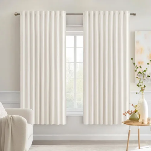 Vista 78 de MIULEE Cortinas opacas con pestaña trasera de 63 pulgadas de largo, juego de 2 paneles para sala de estar, dormitorio, privacidad, bolsillo
