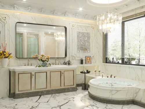 Vista 138 de TETOTE Espejo de marco dorado cepillado de 16 x 24 pulgadas, espejo de tocador de baño de latón dorado para pared, espejo enmarcado rectangular