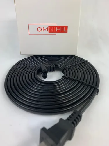 Vista 4 de Cable de alimentación OMNIHIL de 90 grados y 10 pies de CA compatible con radio Tivoli Audio M1BTSLC Model One