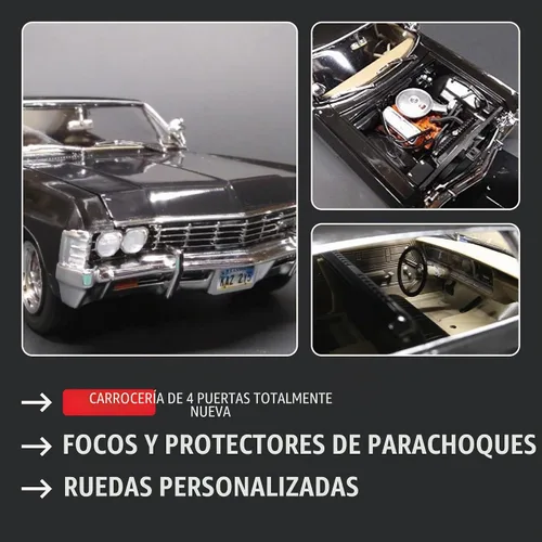 Vista 5 de AMT - Kit de modelo del 1967 Chevy Impala de 4 puertas Supernatural, escala 1:25