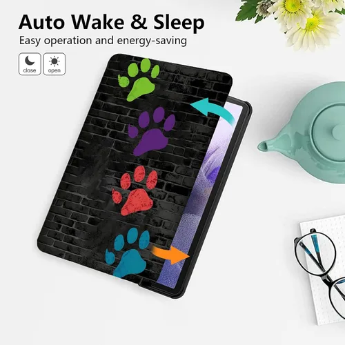 Vista 183 de Funda para tablet Fire 7 (12ª generación, versión 2022), delgada, a prueba de golpes, delgada, de piel sintética, con función de apagado/encendido