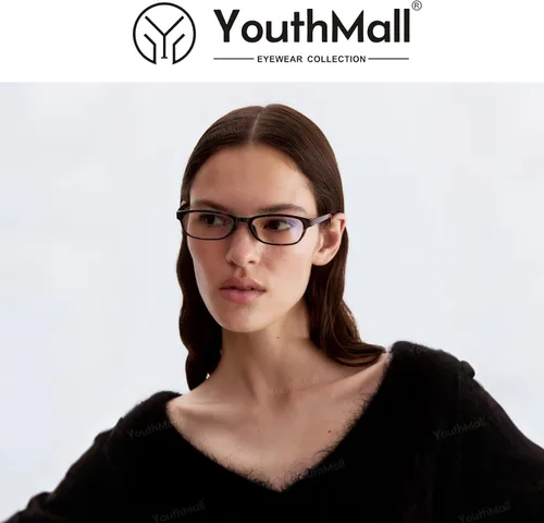 Vista 2 de Lentes rectangulares de moda para mujeres y hombres, anteojos cuadrados estrechos con bloqueo de luz azul, anteojos falsos Y2K Cosplay