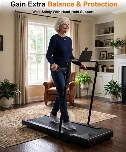 Vista 2 de Superun Walking Pad with 6% Incline, 3 in 1 Portable Treadmill for Home Negro carbón