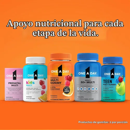 Vista 4 de One A Day Multivitamínico Healthy Advantage para hombres con vitaminas A, C, E, B6, B12, calcio y vitamina D, tableta, 200 unidades (paquete de 1)