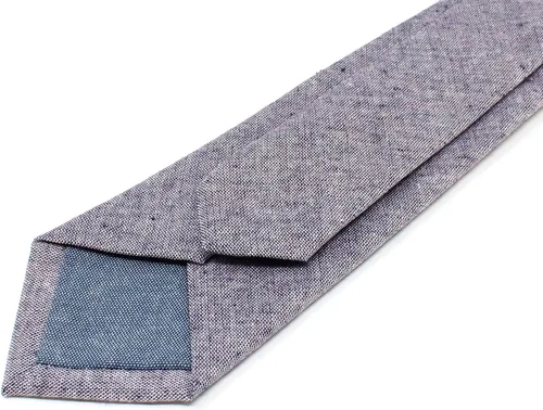 Vista 125 de Corbata delgada de algodón cambray para hombre, estilo desgastado texturizado - 2 1/2 pulgadas de ancho